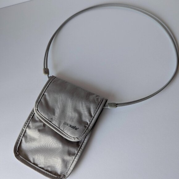 Pacsafe Coversafe X75 RFID Blocking Security Neck Pouch - Gray (EUC) - Picture 1 of 4